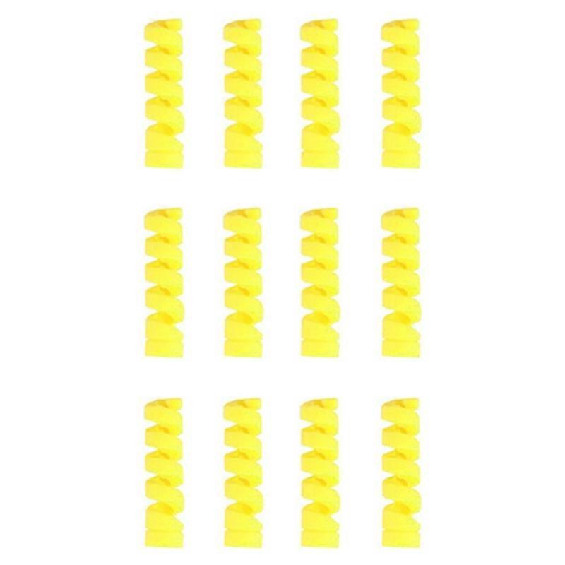 12Pcs Cable Protector Solid Color Flexible Silicone Spiral Design Wearproof Wire Protector for Charging Line