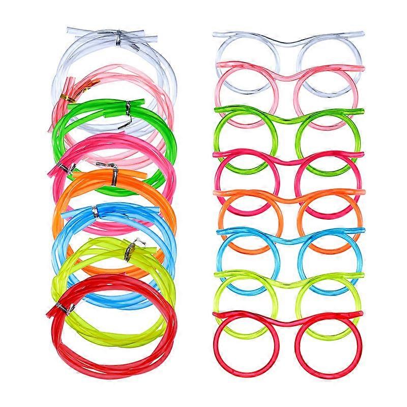 Silly Kids Fun Glasses Straws  Pcs