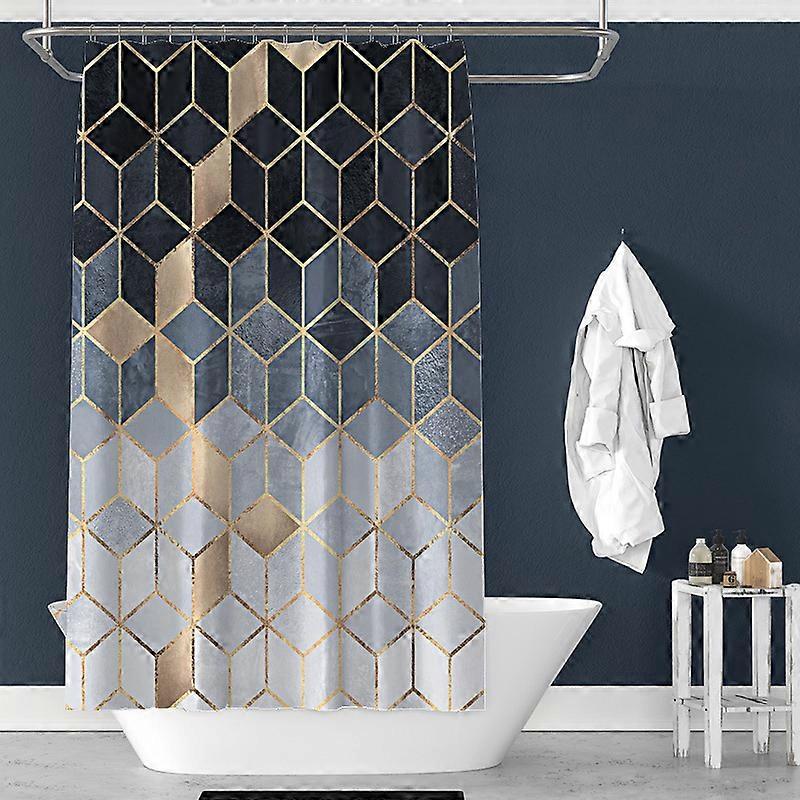 1pc Summer Mildew Proof Fabric Shower Curtain