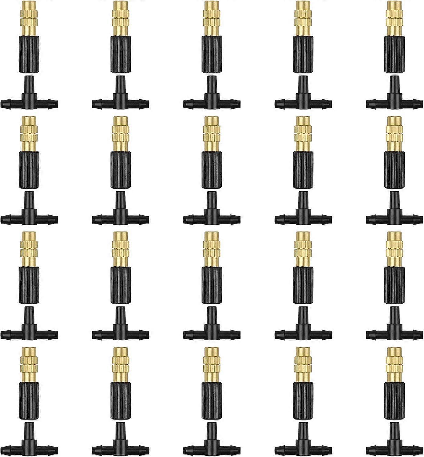 Irrigation Nozzle Adjustable Copper Atomizing Nozzle Connection 47 Hose Micro Drip Irrigation with Universal Connector