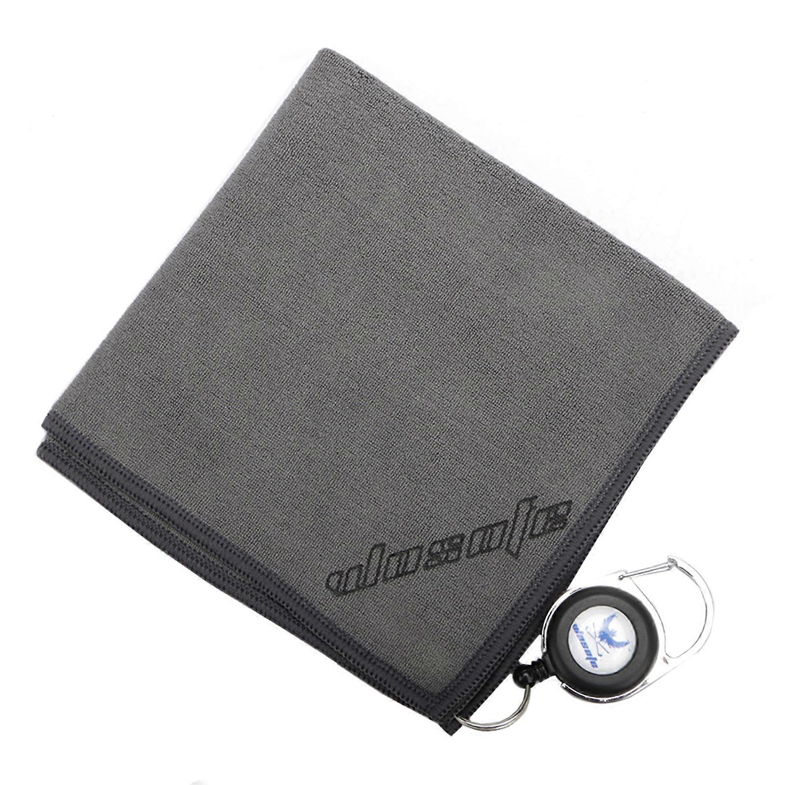Golf Towel Breathable Sweat Absorbed Portable Square Golf Ball Cleaning Towel with Hook for Golfer