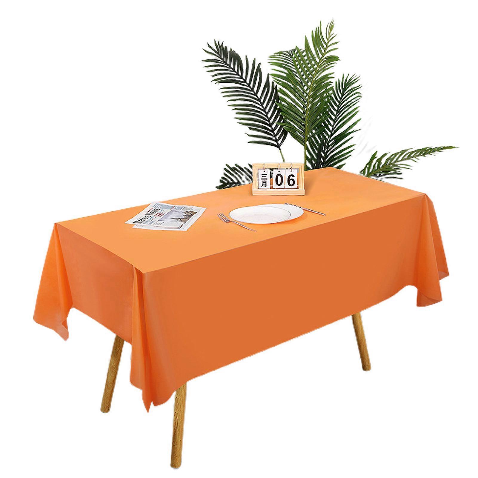 Disposable Tablecloth PE Material Thick Rectangular Table Cloth Easy to Use Solid Color Table Cover Birthday Party Decoration