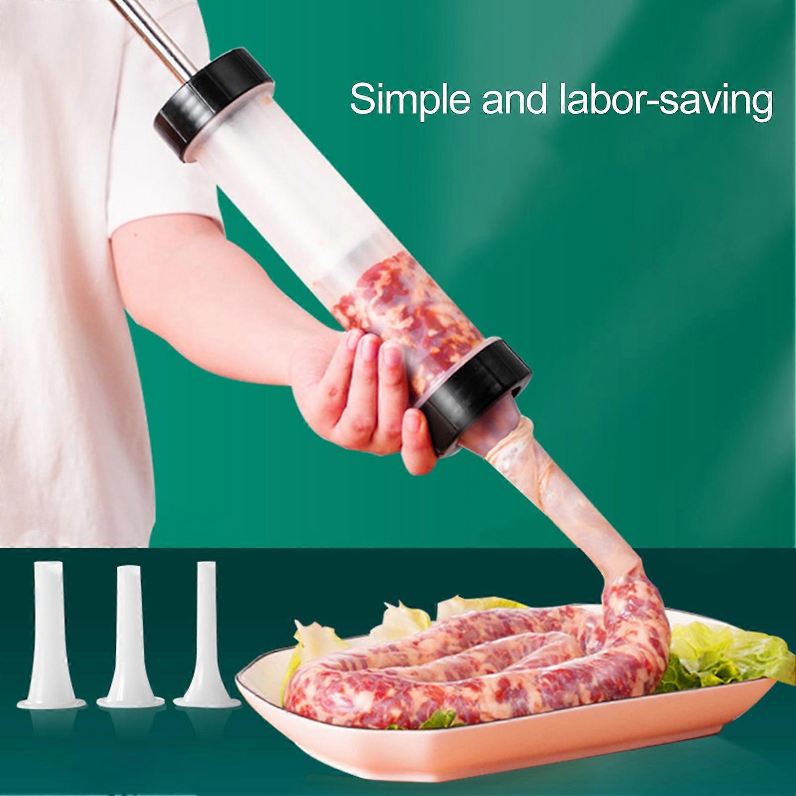 1 Set Sausage Stuffer Machines Food Grade Manual Fast Sausage Stuffer Maker for Kitchen Home KAESI