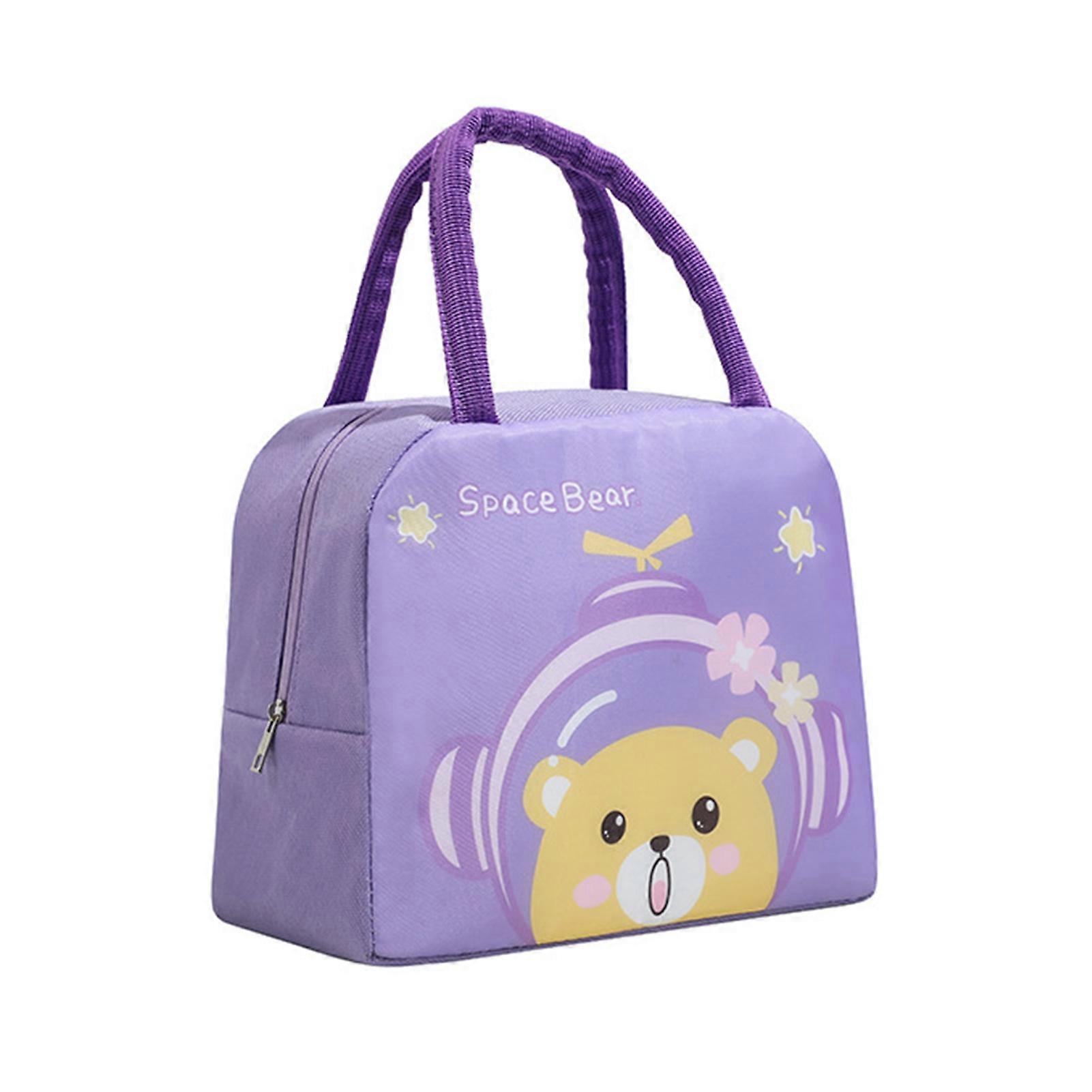 Bento Bag High-capacity Fresh Keeping Heat Preservation Adorable Zipper Closure Insulated Lunch Bag for School KAESI