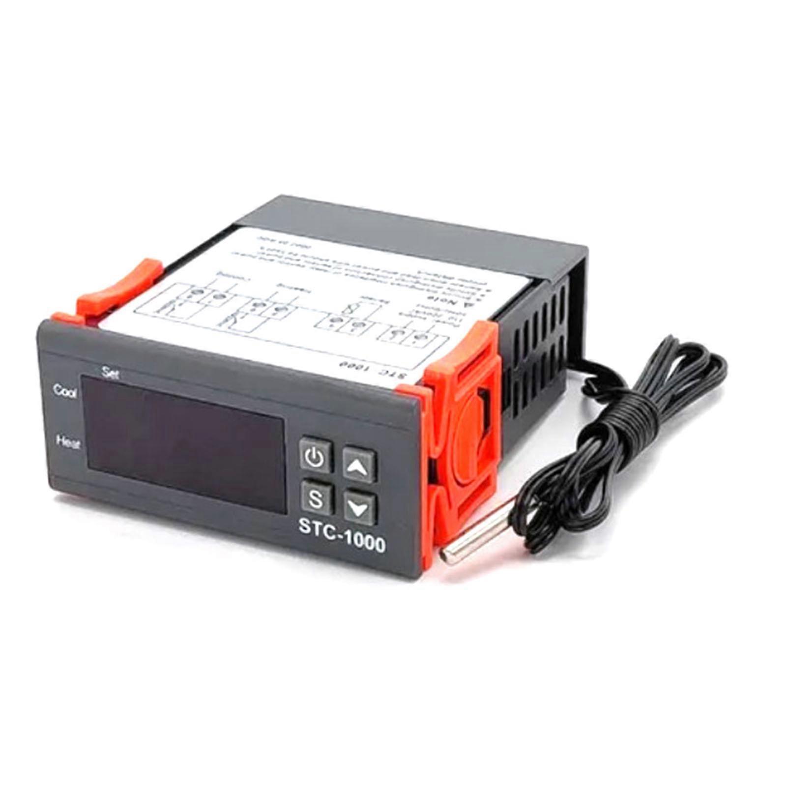 Thermostat Switch Cooling Heating Adjustable Alarm Function Digital Temperature Switch 110V?220V Black