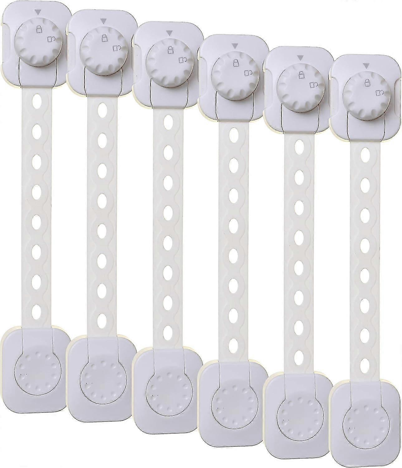 Twist 'N Lock Multipurpose Latch - Child Safety Locks - White - 6 Pack - Model G1435