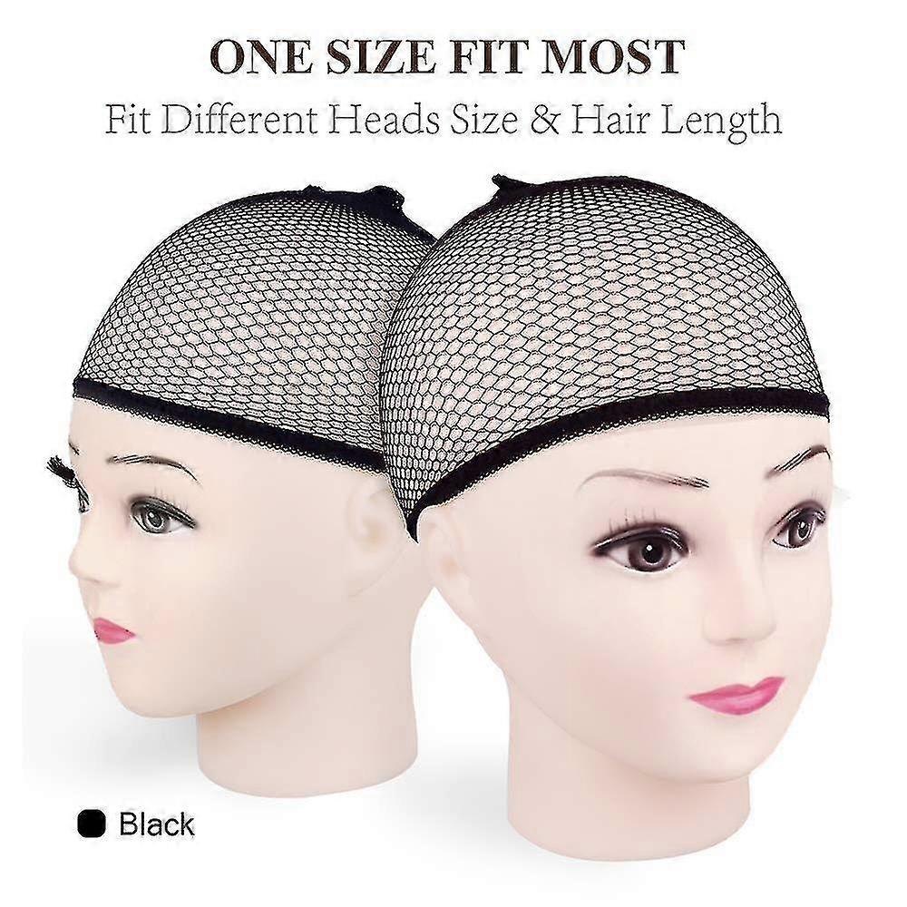 6 Pcs Wig Net Cap For Wig Making Bla Mesh Net Stoing Cap