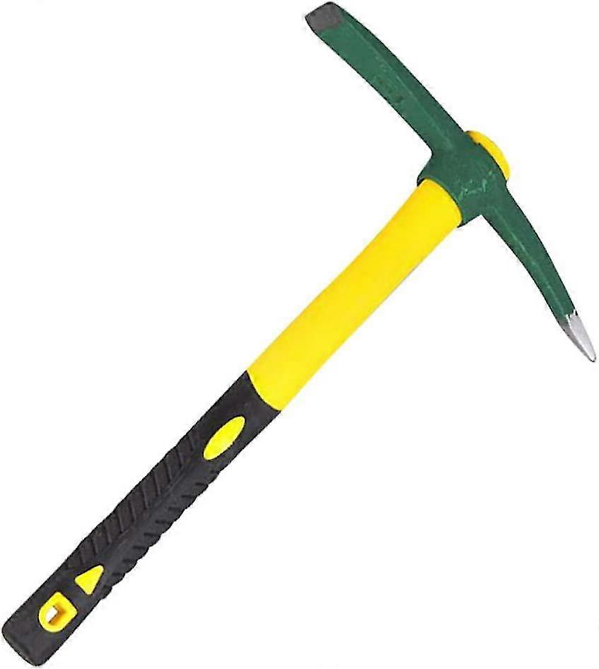 mockock with plastic handle pickaxe pick mockock pick ax hoe for garden flower beds planting camping prospecting (l - green)