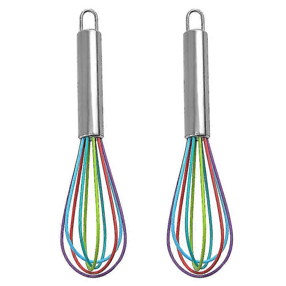 Whisks For Cooking Silicone Mini Whisk 2pcs Colored