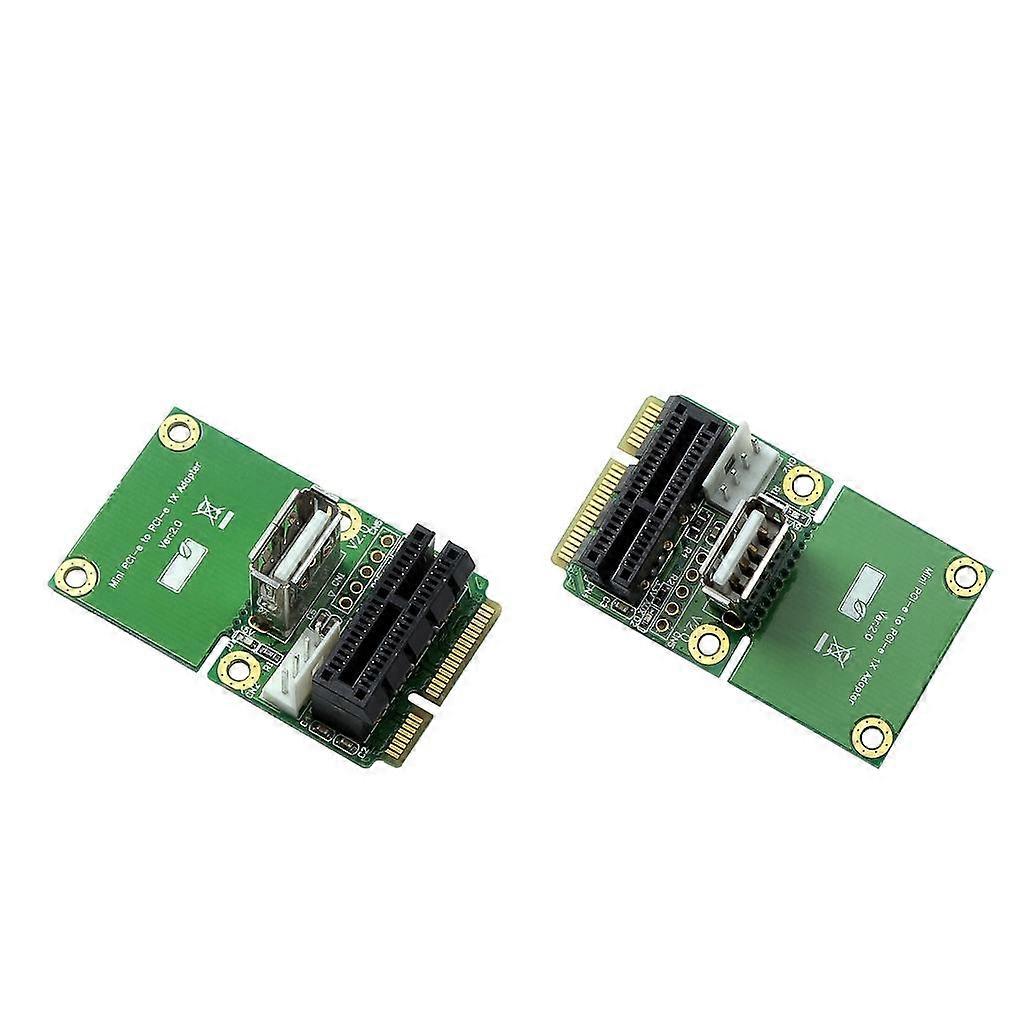 2Pcs Mini PCI-E to PCI-E PCI-E 1X Adapter Card Support Half/Full Height