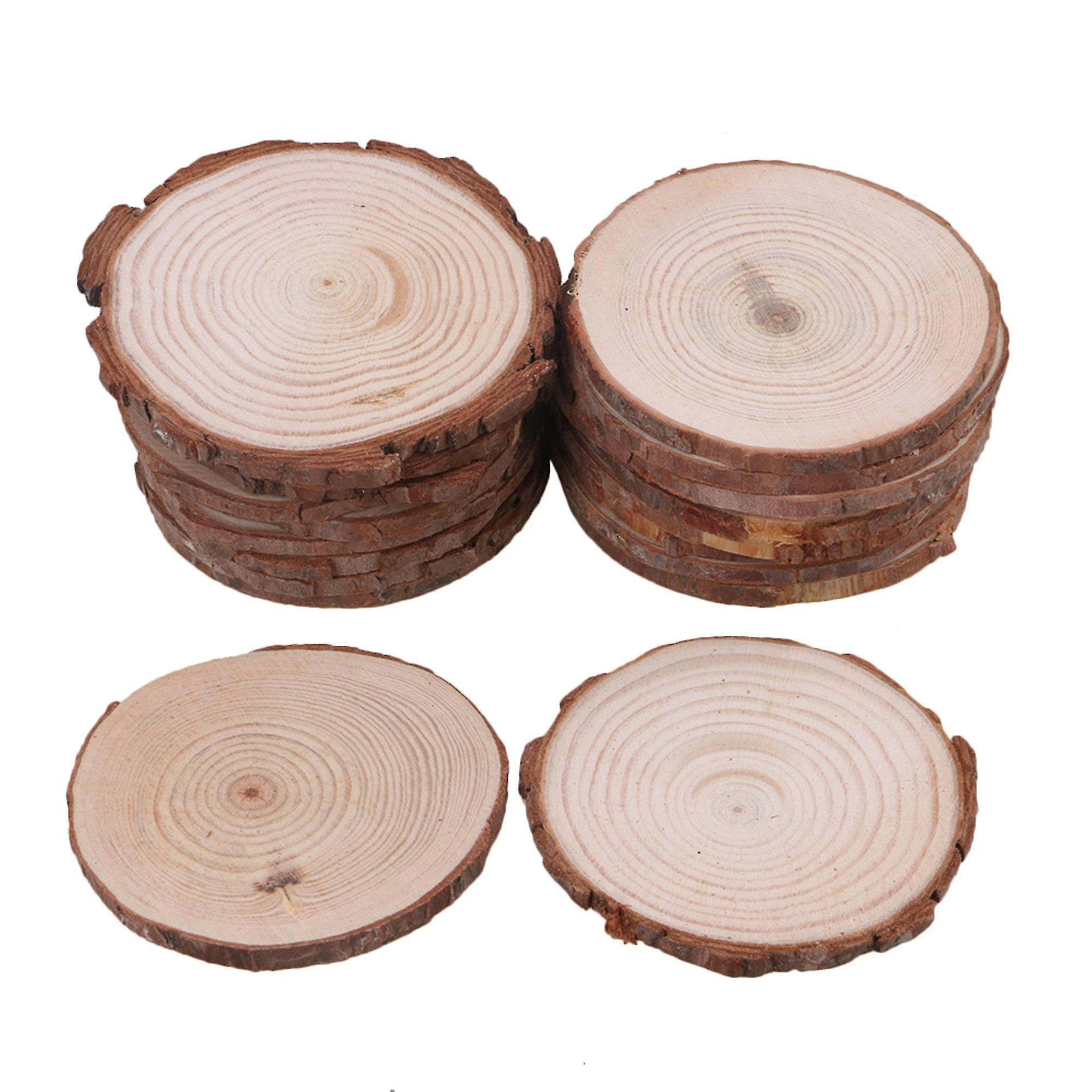 Craft Decoration Makers 20piece Natural Unfinished Wood Slices Wedding Craft Handmade Diy 7-8cm