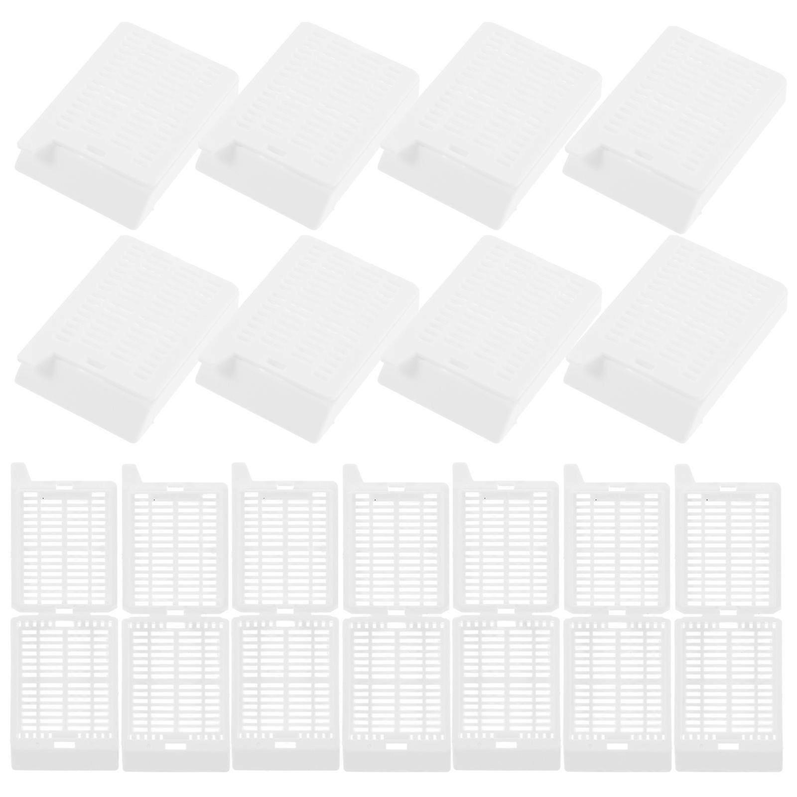 200 PCS Plastic Scientific Cassettes Square Hole Tissue Processing Embedding Cassettes (White)