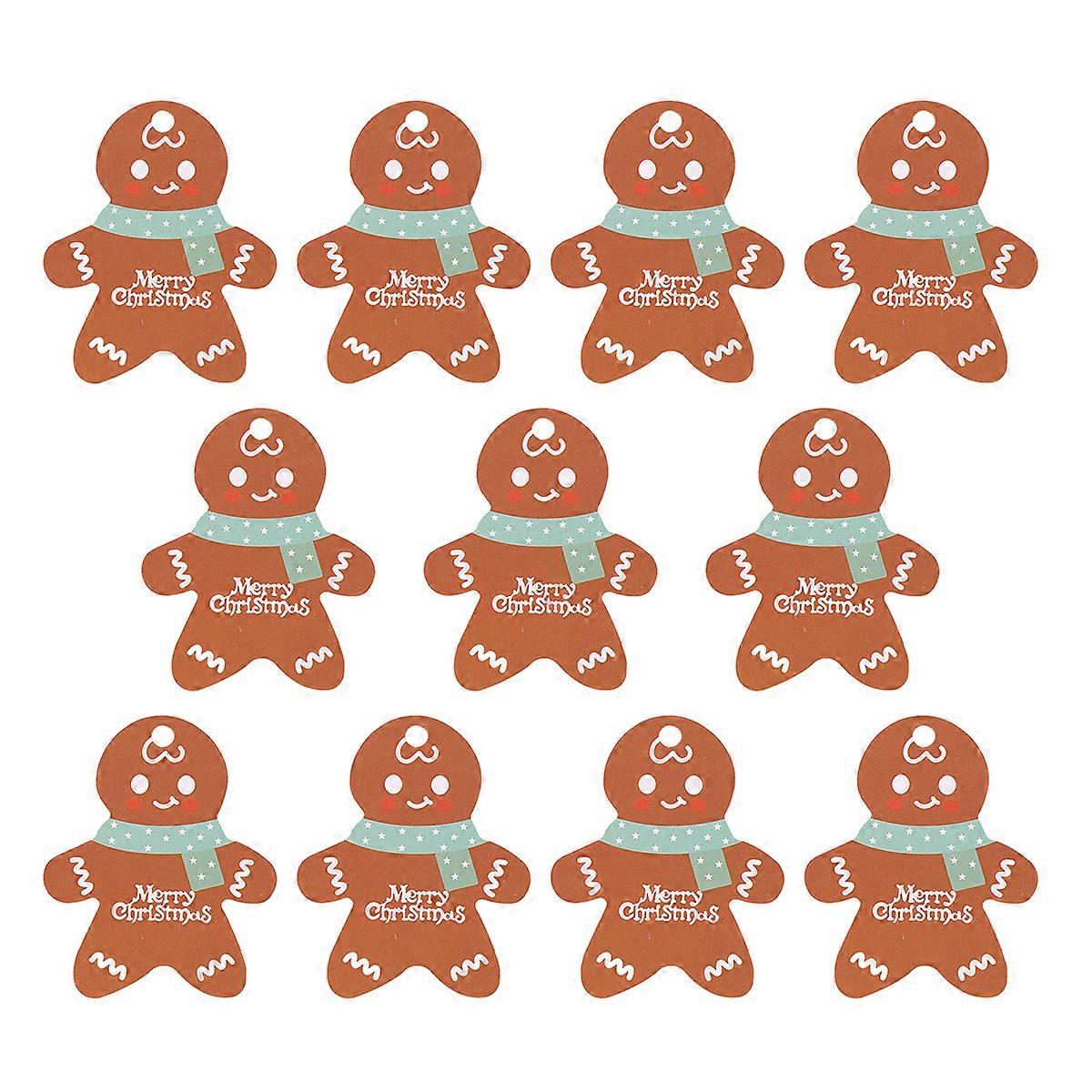 50PCS Christmas Hanging Tag Gingerbread Man Tags for Gift DIY Xmas Present Wrap and Label Package