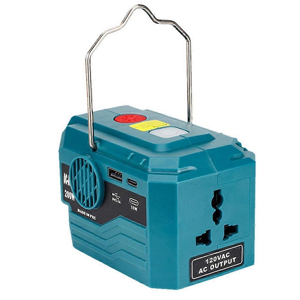 200W Li-Ion Battery Power Inverter for 18V to AC 120V,Power Supply Inverter with LED Work Light,USB