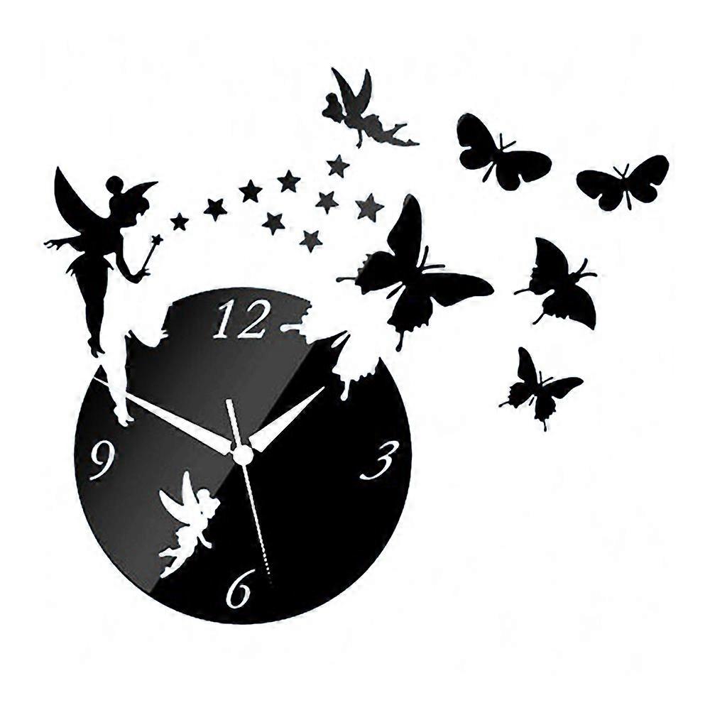 Acrylic Butterfly Creative Mirror DIY Wall Clock