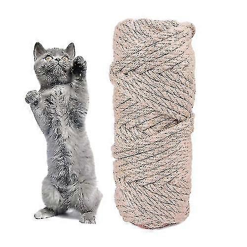 50m Pets Hemp Rope Cat Scratch Board Sword Rope Accessories Protect Cat Grip Toy Grabbing Materials(8mm)