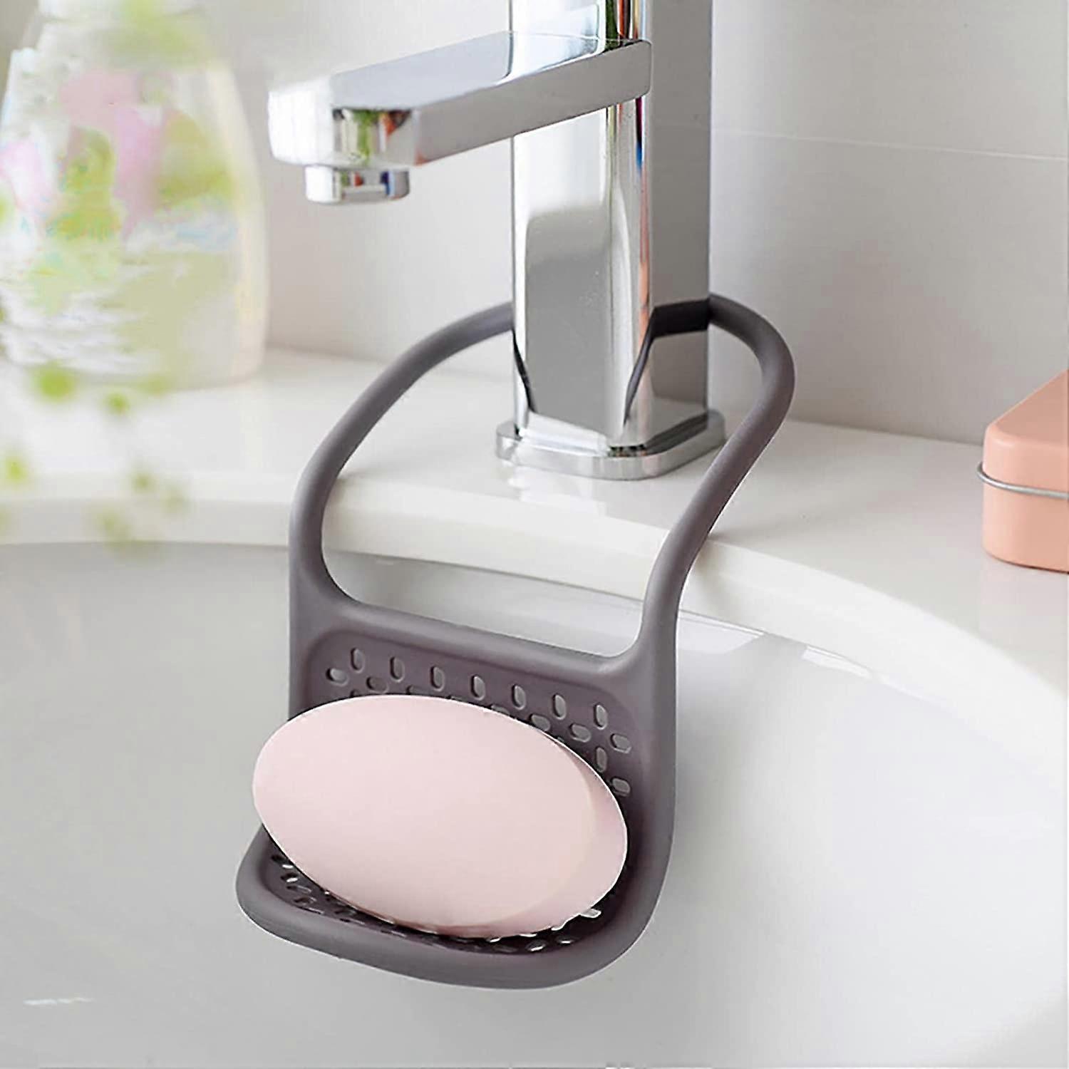 Flex Drain Rack Holder Free-bending Sink Hanger Kitchen Sink Storage Hanging Bag Basket Hanging Basket Sponge Rack Convenient & Practical Space Saving
