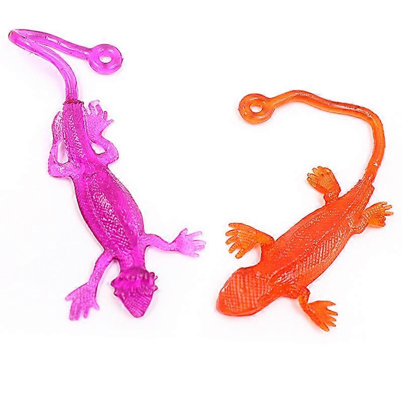 10pcs Stretchy Sticky Lizards Toys Stretchy Rubbery Sticky Lizards Stretchy Sticky Toys