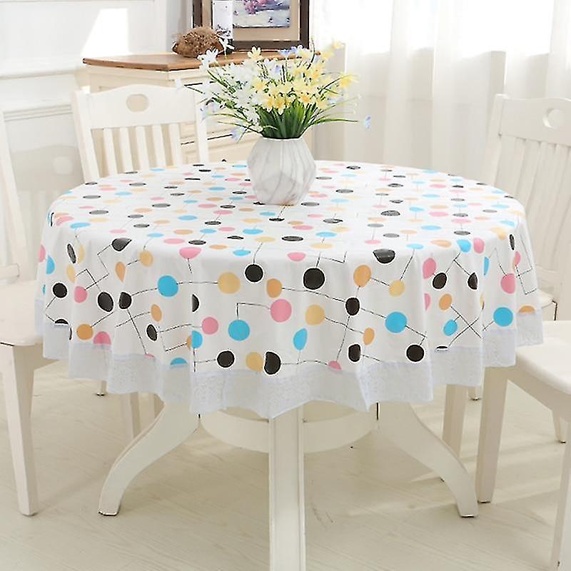 152cm Round Tablecloth Pvc Waterproof Tablecloth Tablecloth Wedding Tablecloth | Tablecloth(white)