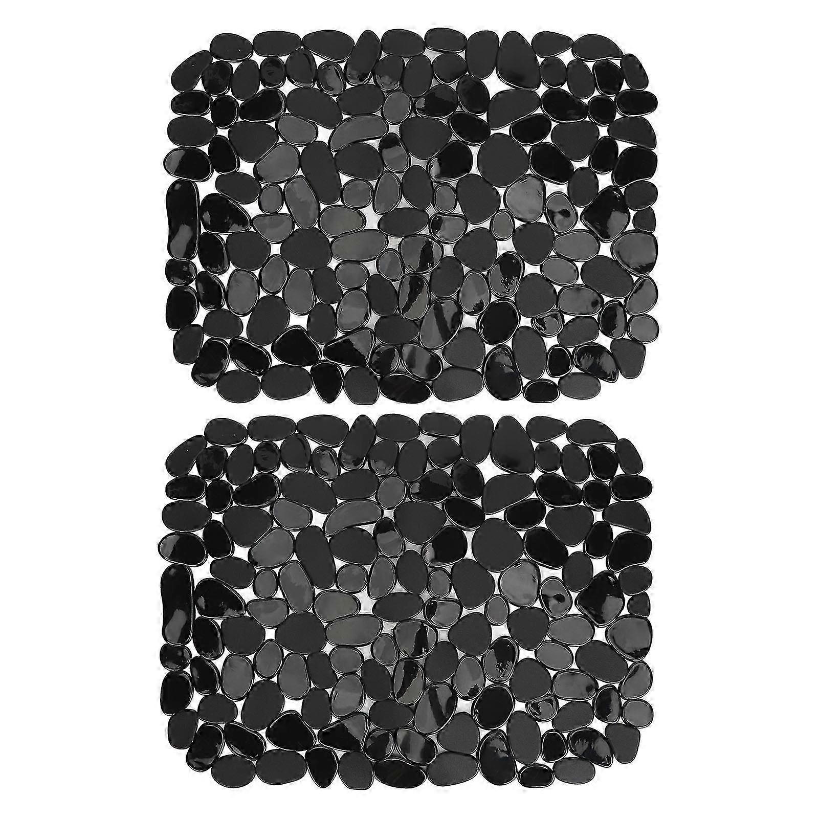 2pcs Sink Protector Mat Prevent Slip Easy Cleansing Pvc Sink Mat For Kitchen