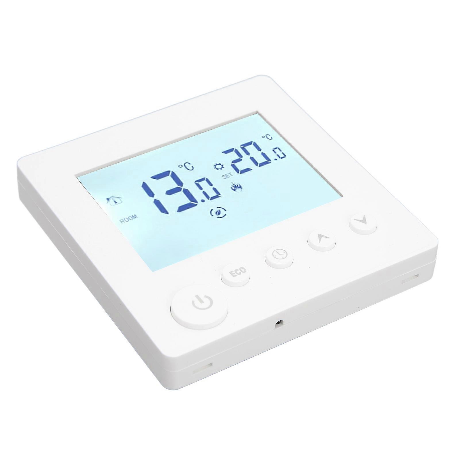Programmable LCD Display Digital Thermostat for Heating, 16A Electrical Heating Controller - AC 90-240V, 3 Meter Sensor Cable