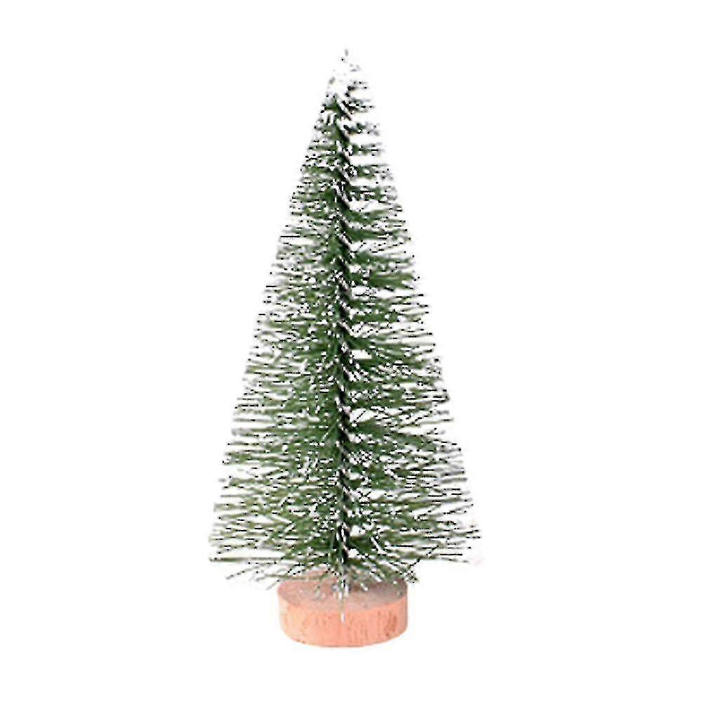 Xmas Tree Mini Pine Tree With Base Diy Home Table Top R