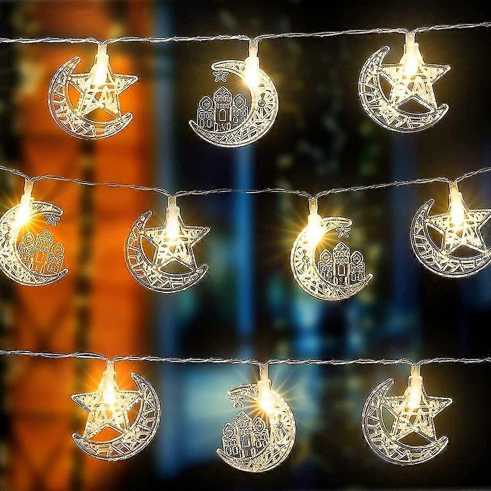 Ramadan Light Star Moon Decoration Castle String Lights 3M 20LEDs Eid String Lights Battery or USB P