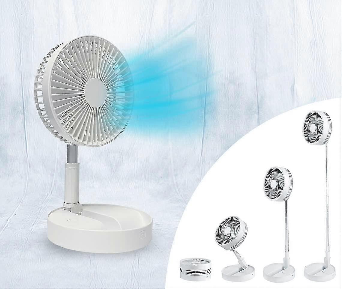 Fold & Cold-extendable Mini Fan,battery Usb With 10 Hours Of Battery Life Extendable Up To 1 M In Height