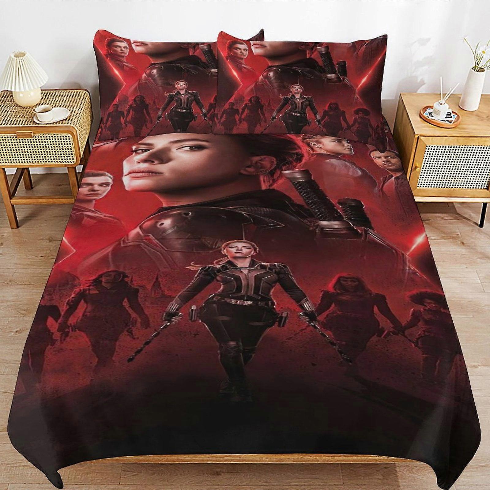 Komplet pościeli NK548 Komplety pościeli Black Widow Ultra miękka, przyjazna dla skóry poszwa na kołdrę 3-częściowa, śliczna poszewka na kołdrę Komplet pościeli PC548