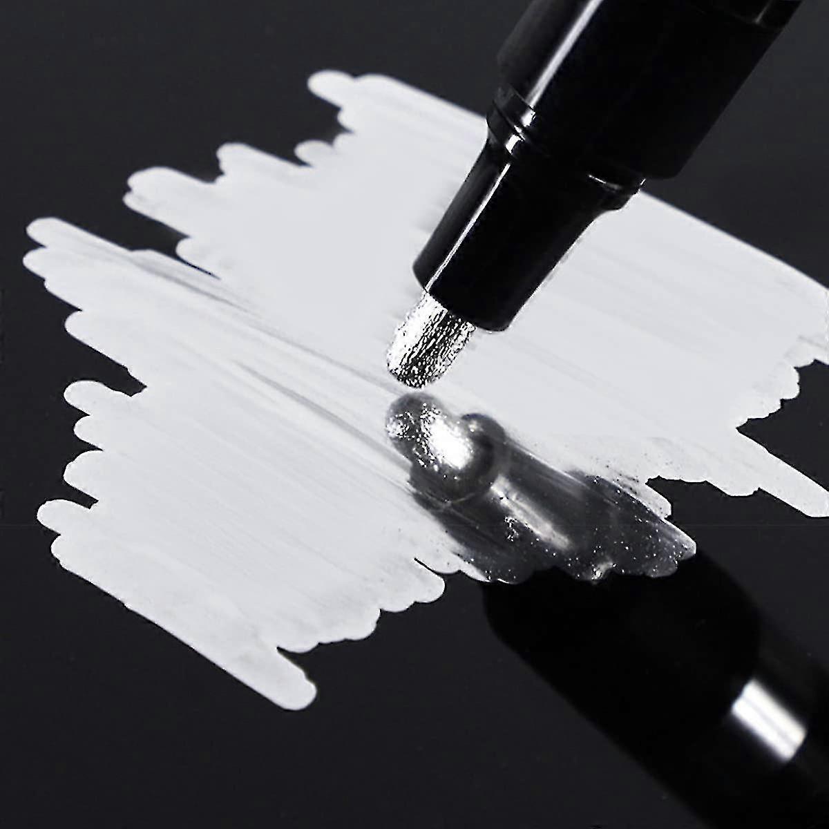 Metallic Marking Markers Pen Set - 3pcs Liquid Chrome Marker Mirror Liquid Chrome Paint Pen Set for DIY Art Craft