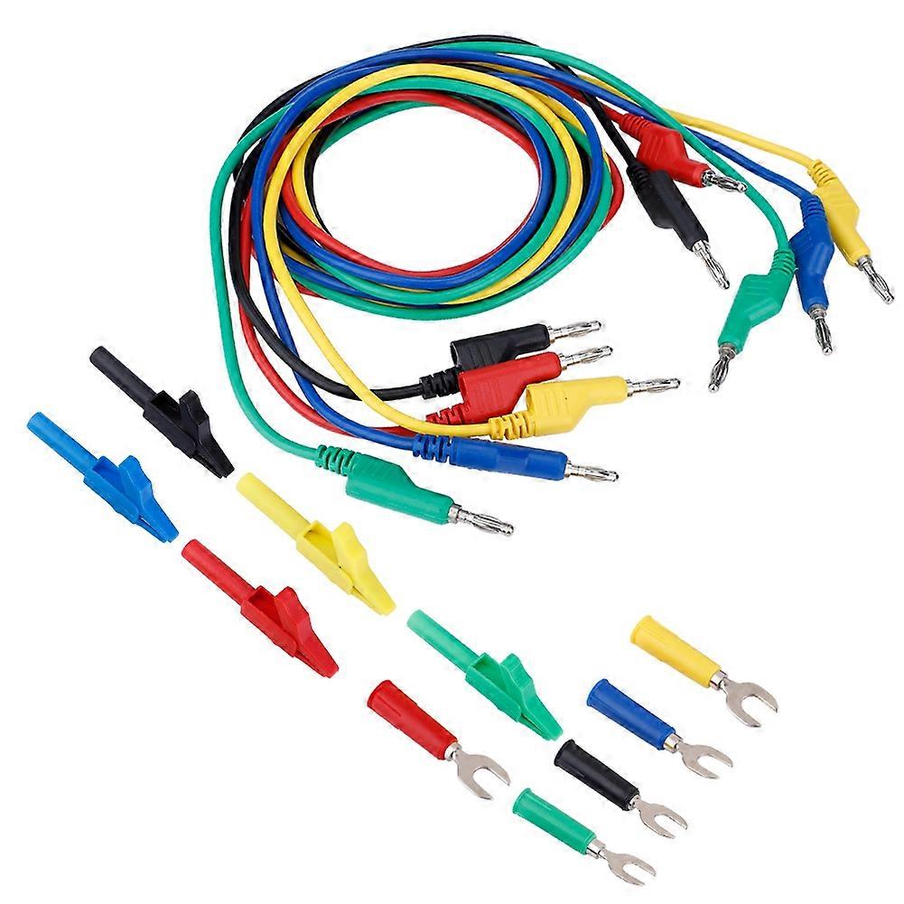4mm Banana to Banana Plug Test Lead Kit compatible Multimeter Crocodile Clip & U Type Probe (P1036A)