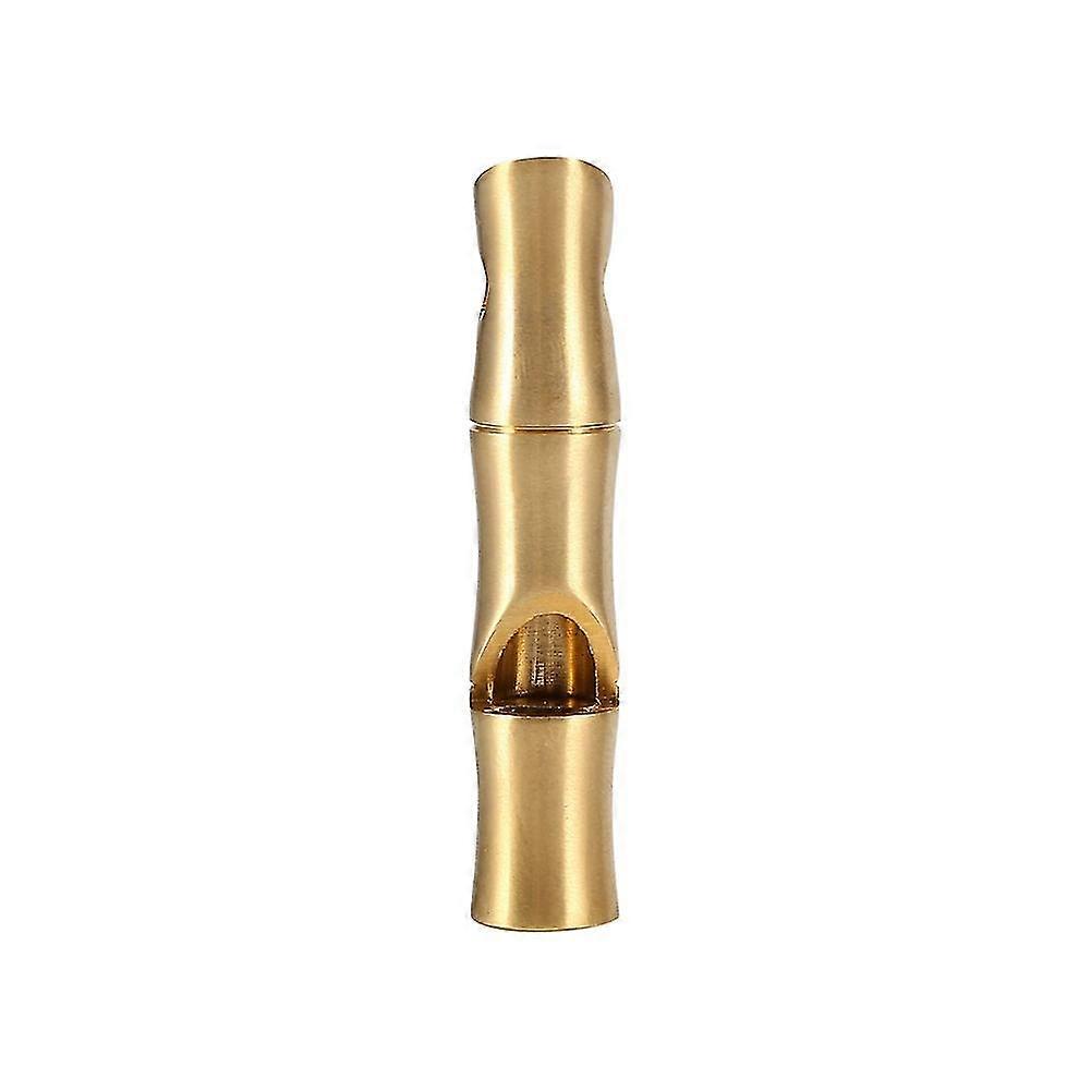 High Decibel Brass Bamboo Section Whistle - Outdoor EDC Tool for Help and Defense YX