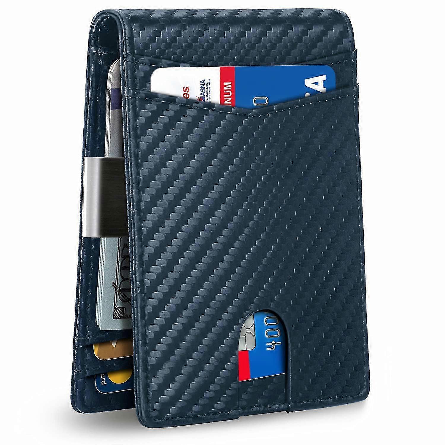 Anti-Theft Ultra-Fine Leather Zip-Around Wallet for Men with RFID Protection, Compact Design, Multi-Card Capacity, Black