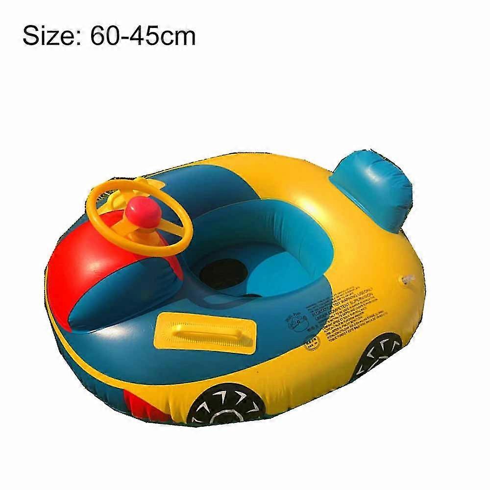 Kids Inflatable Float Air Bed Lake Boat Swimming Floats With 2 Handles Swim Ring For Girls Boys