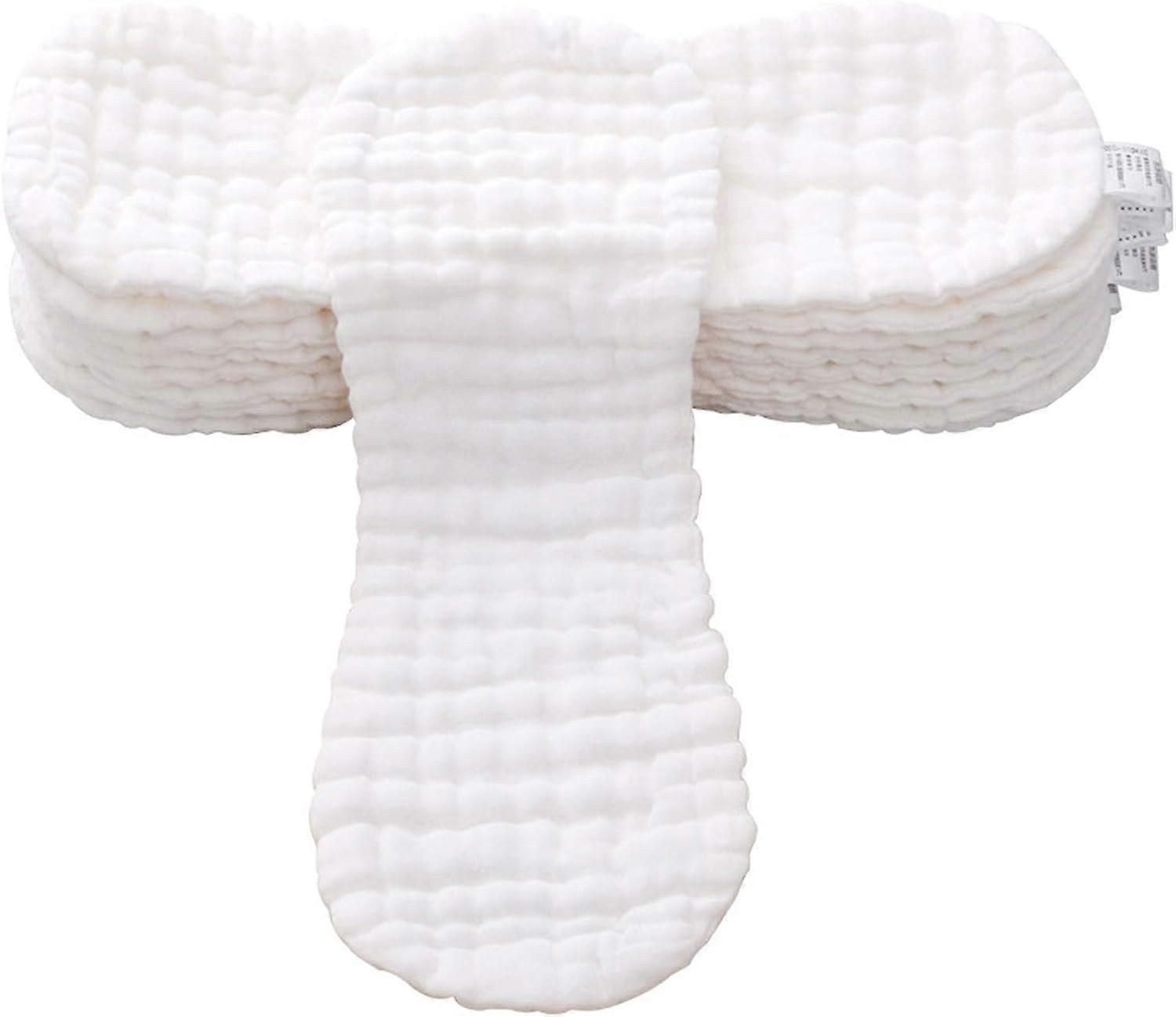 10-pack återanvändbara blöjfoder för baby, bomullstyg, blöjinlägg för fickblöjor, mikrofiber