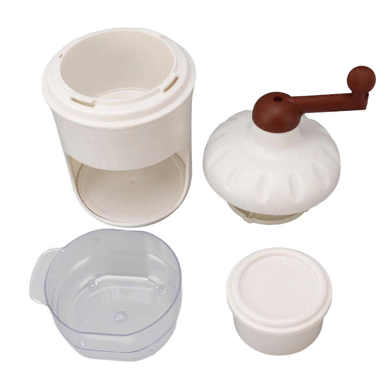 Portable Ice Crusher PP Manual Shaved Snow Cone Machine DIY Ice Chopper for Home Outdoor Camping Use