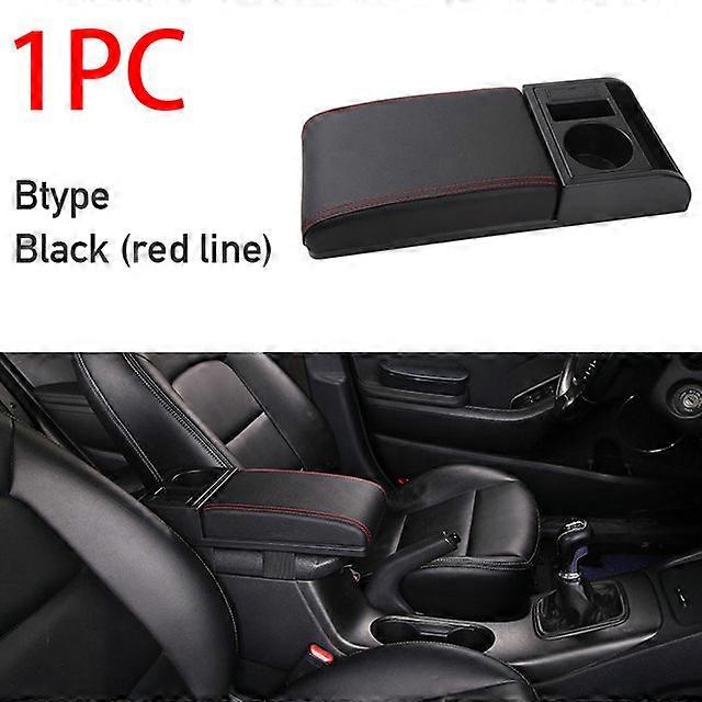 Car Armrest Pad Interior Central Control Armrests PU Leather Elbow Rest Cushion Storage Bag Universal Vehicle Armrest Mats Goods