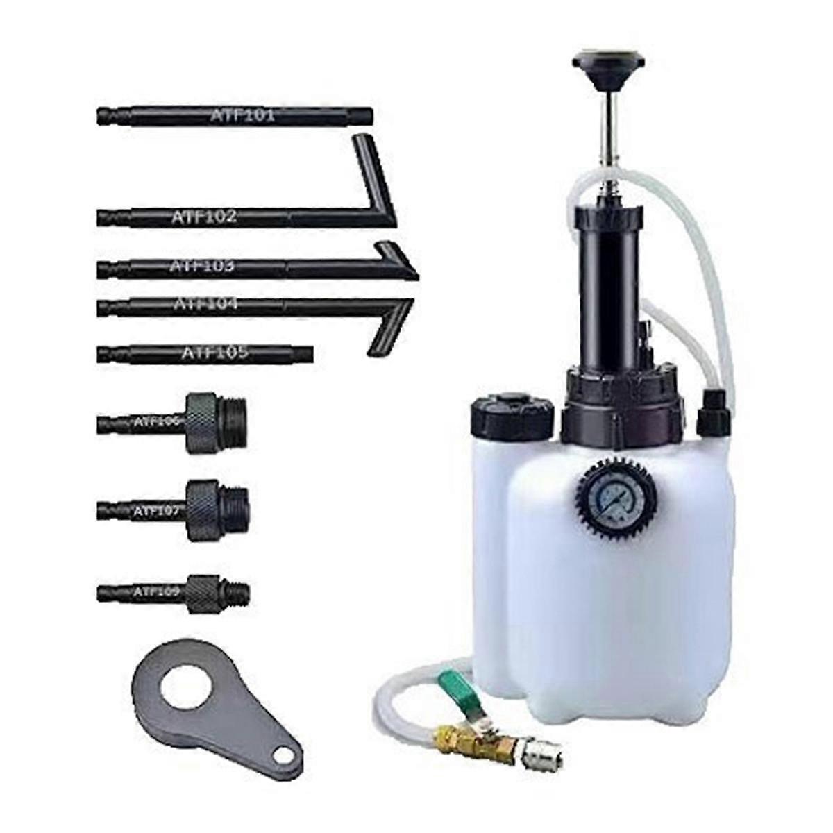 3L Manual Transmission Oil Filling System Fluid Pump Tool Automatic Transmission with Adapter Brake Oil Bottle(A)