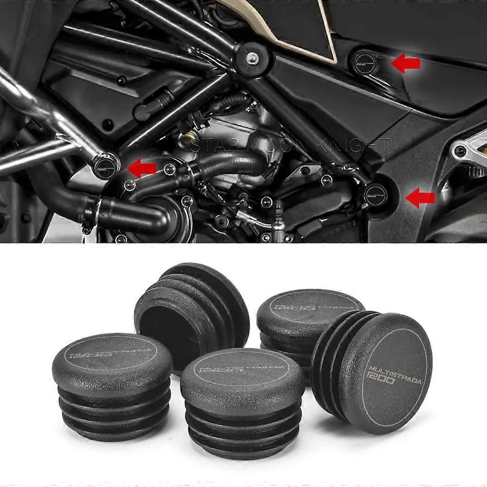 Motorcycle Frame End Caps Frame Hole Cover Caps Plug Decorative For Ducati Multistrada 1200 S Enduro Pikes Peak 2015-2022