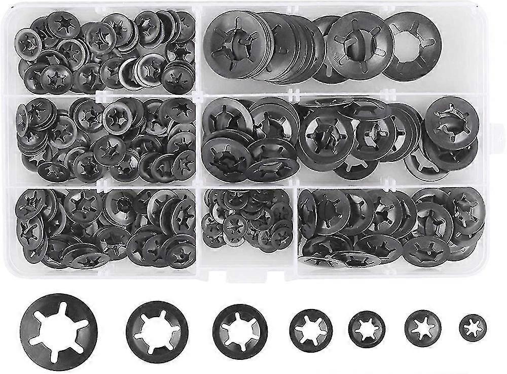 280 stuks lock washers lock ringen, stalen lock ringen quick lock ringen