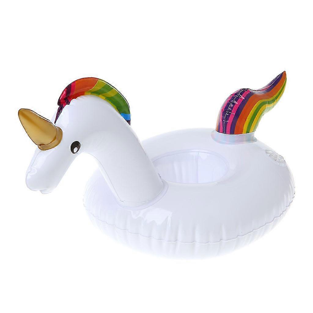 Inflatable Unicorn Drink Coaster Cup Holder Mini Float For Swimming Pool Party