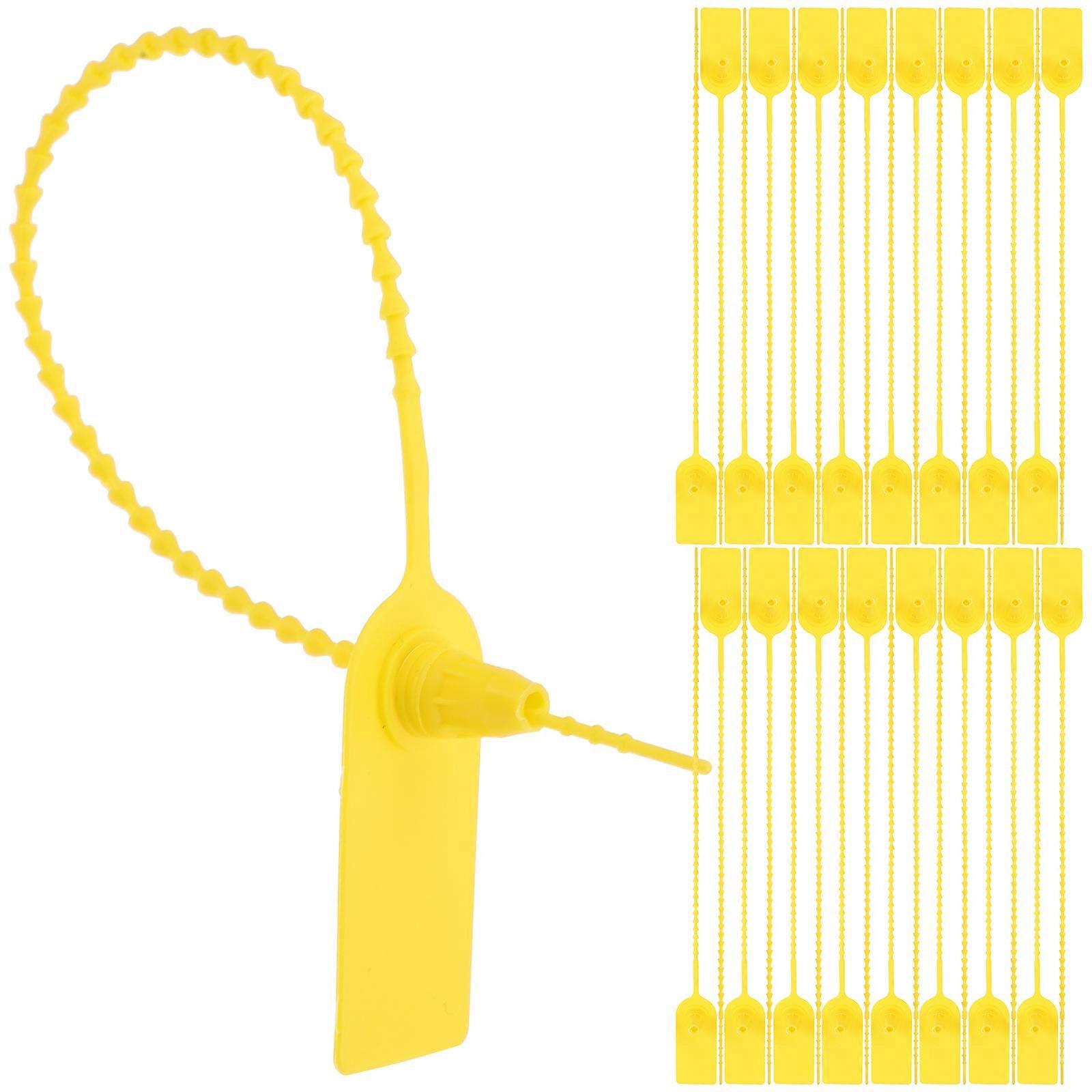 100Pcs Security Tags Tamper Proof Seals Zip Ties Self-Locking Signage Locks