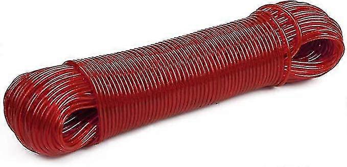 Varal com revestimento plástico, cabo de aço resistente -20m vermelho