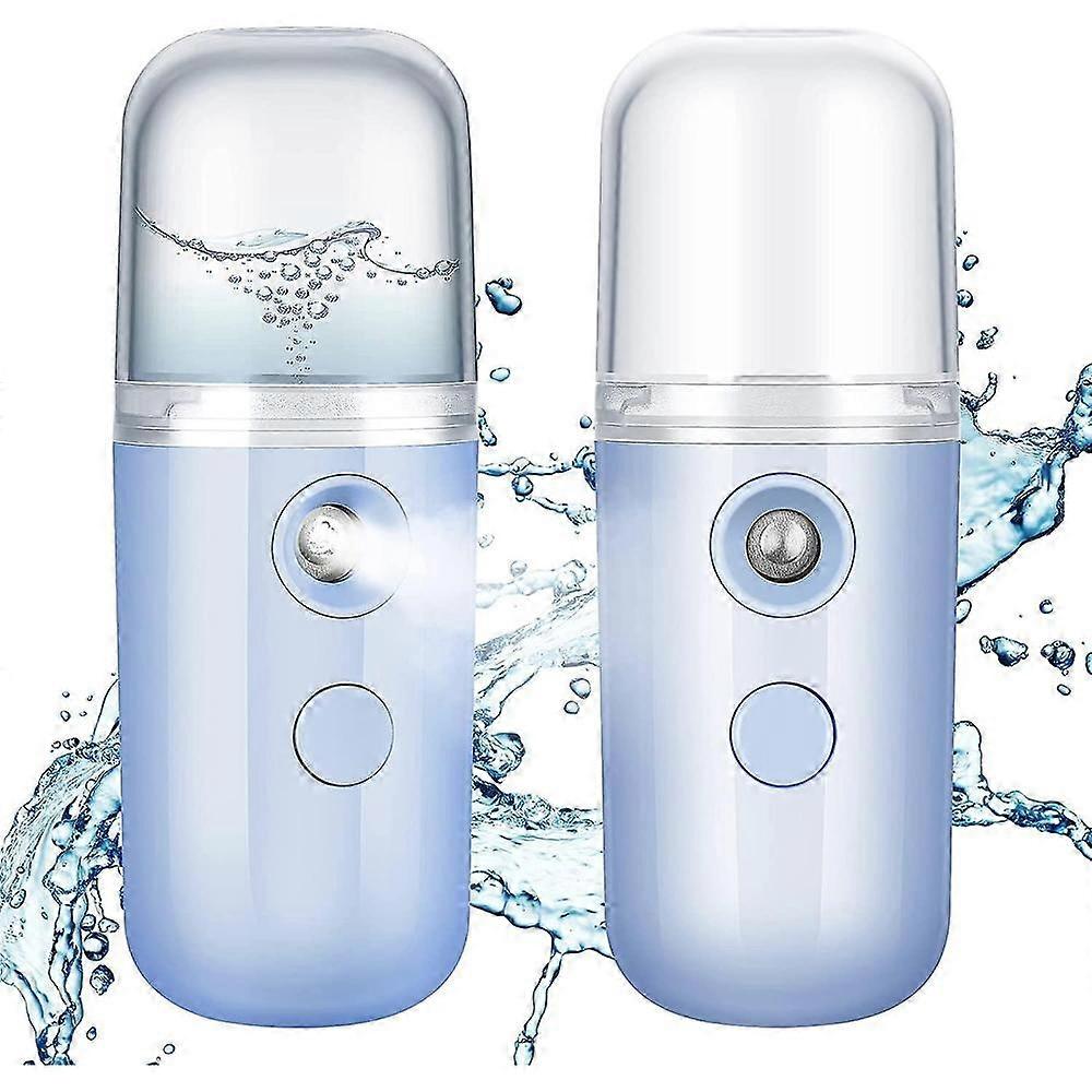 2 pièces Nano Facial Mister 30ml Portable Mini Brume pour le visage Handy Steamer Usb Brume Main Extensions de cils Machine d’atomisation PHE