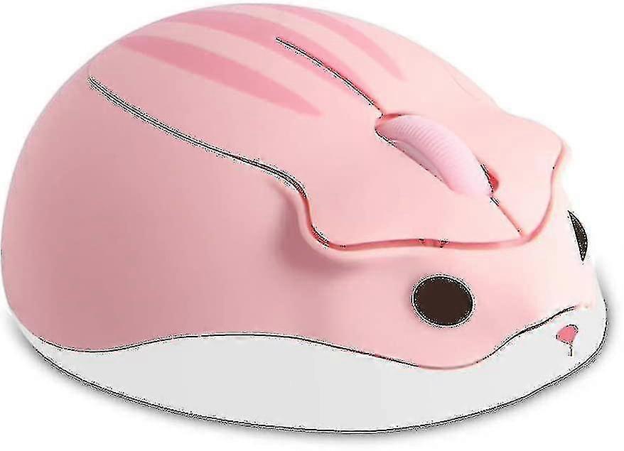 Wireless Mouse Cute Hamster Shaped Computer Mouse 1200dpi Less Noice Portable Usb Mouse Cordless Mouse(pink)