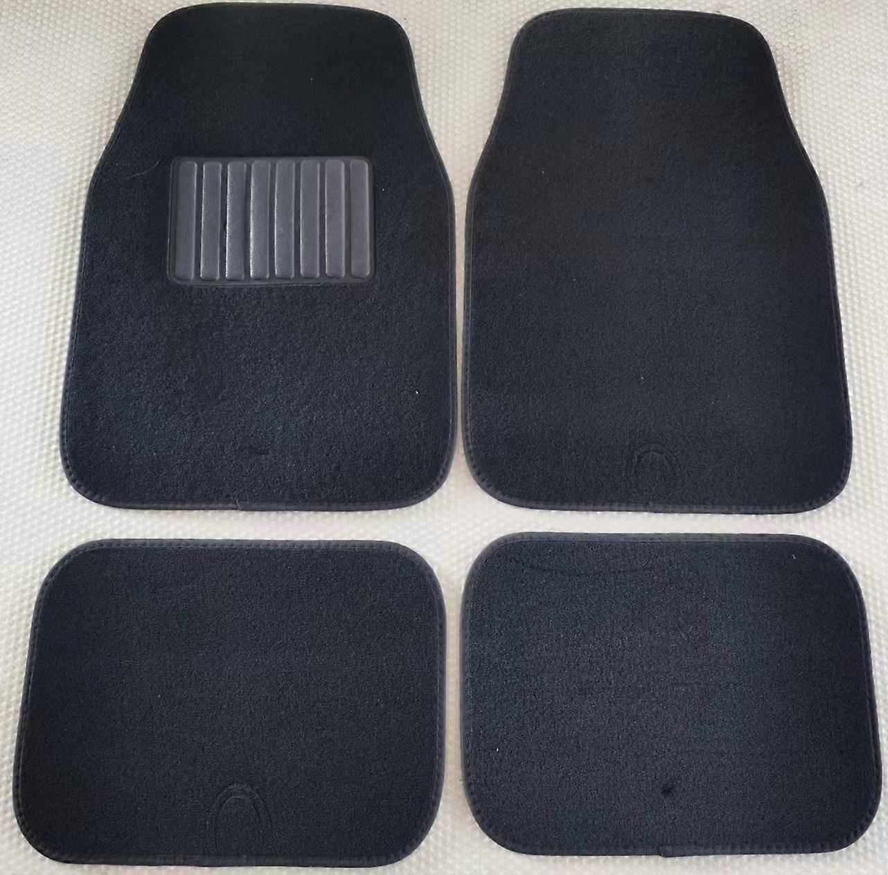 4 Embroidered Black Carpet Rugs