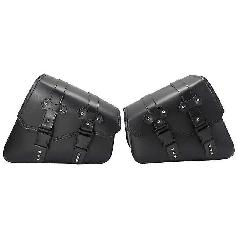 1 pair Universal Motorcycle Saddlebag Model Side PU Leather Luggage Saddle bag Retro locomotive bag Storage Tool Pouch