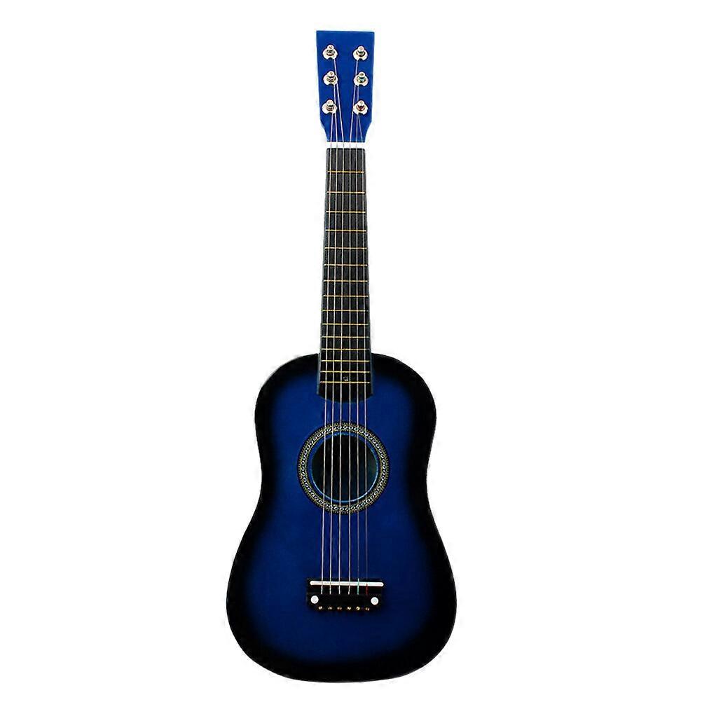23 tums Folk Akustisk Gitarr Nybörjare Musikinstrument 6-strängad gitarr (blå)
