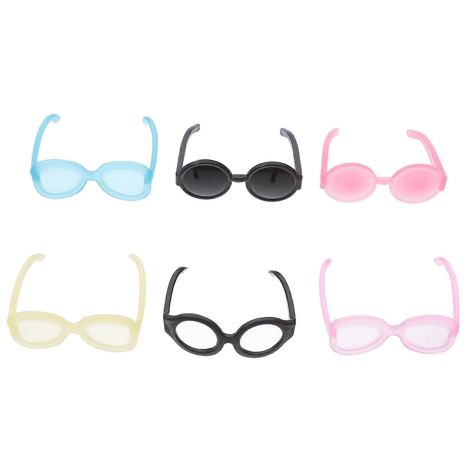 40pcs DIY Doll Dressing Glasses Mini Plastic Glasses Kids Doll Dress Up Toys