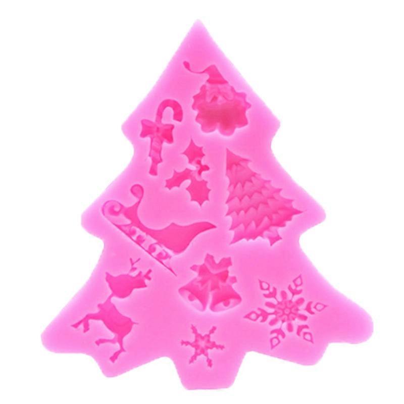 Candy Mold Moisture-proof Xmas Themed Silicone Easy to Demold Biscuit Template Baking Tools